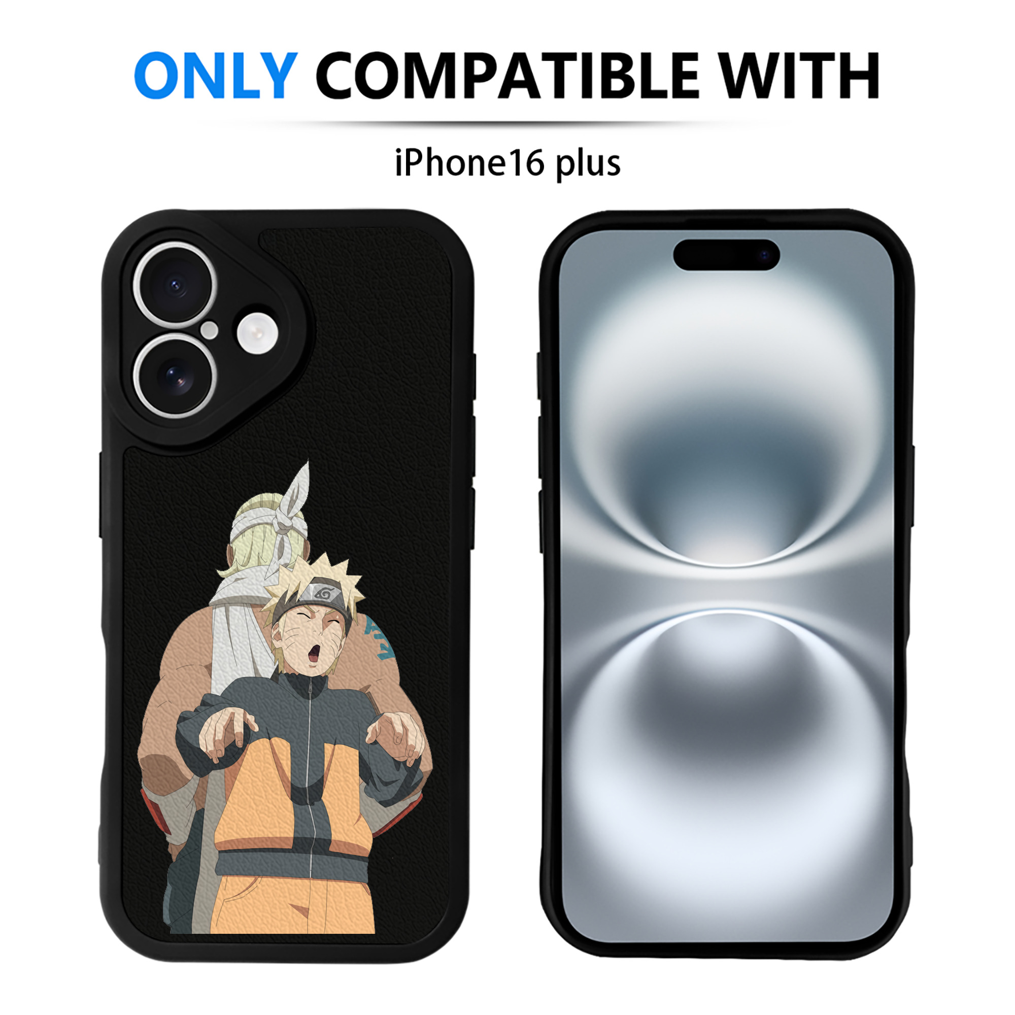（画像用） NARUTO -ナルト- うずまき ナルト Uzumaki Naruto 【iPhone 16シリーズ対応】シリコンスマホケース（レザー調） 材質：シリコン